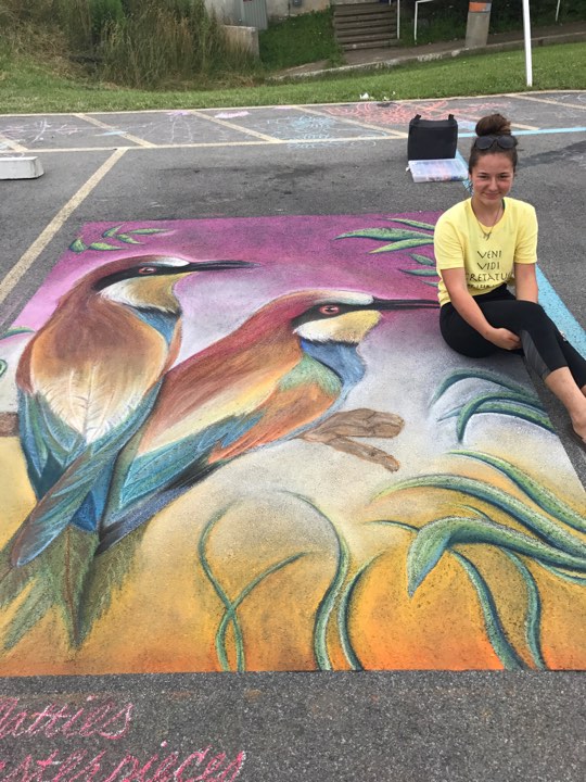 Chalk it up to pure talent – 15-year-old wows with amazing art work.