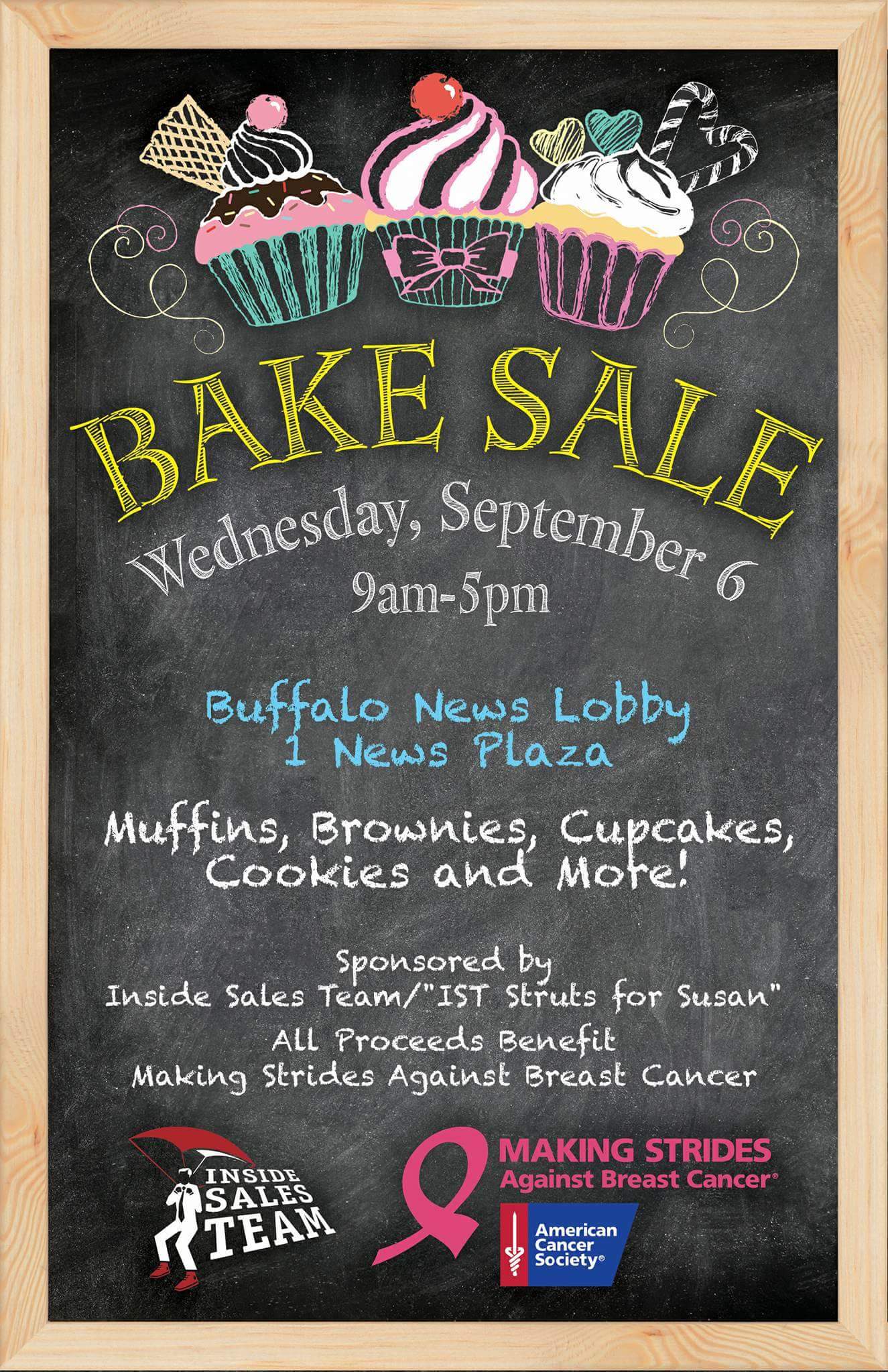 If you’re downtown today – don’t miss out on this bake sale for a GREAT cause!