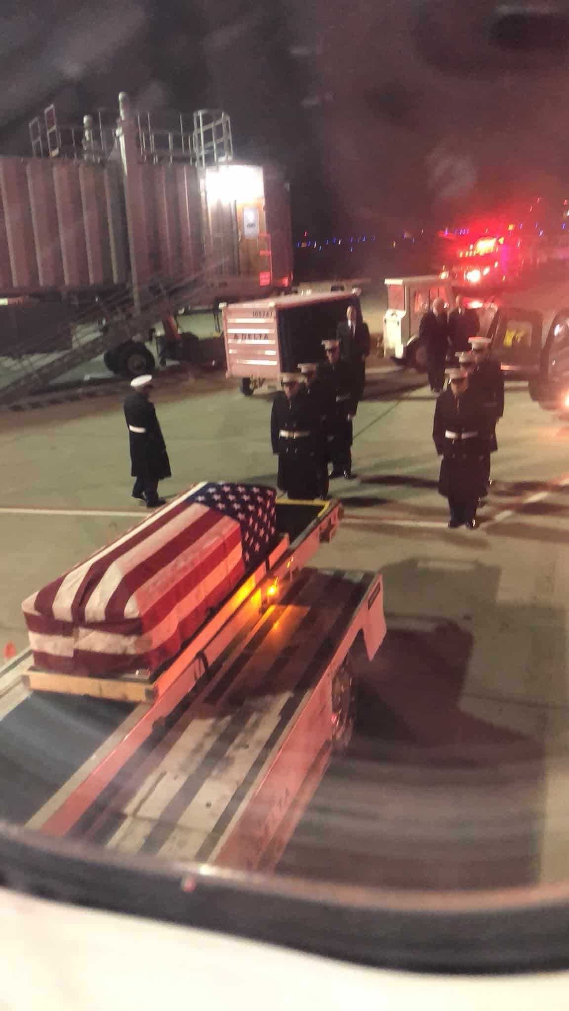A short flight to Buffalo ended with a tribute to a fallen service ...