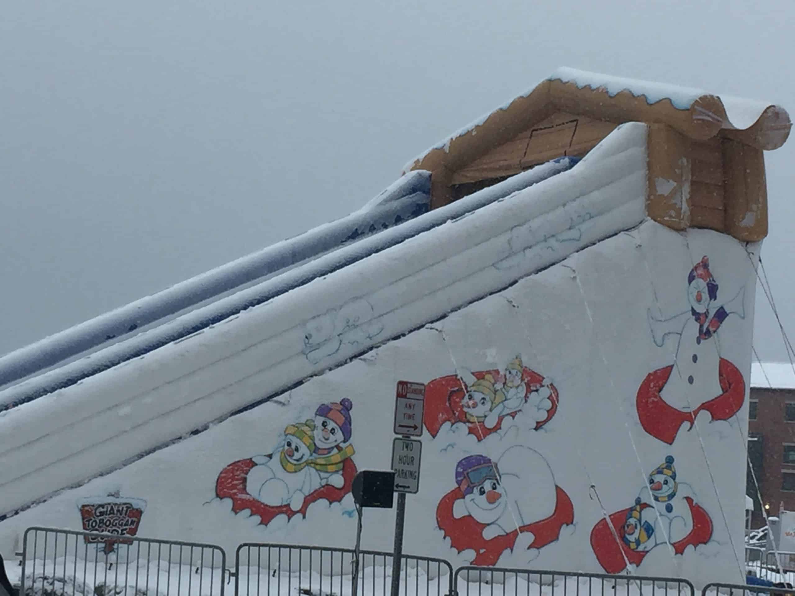Canalside transforms into winter wonderland for World Junior Championships – including 40 foot slide – and it’s free, folks!