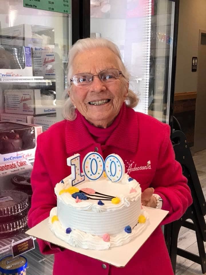 Anderson’s co-founder turns 100 today! $1 cones to celebrate!!!